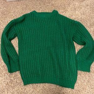 Oversized green sweater